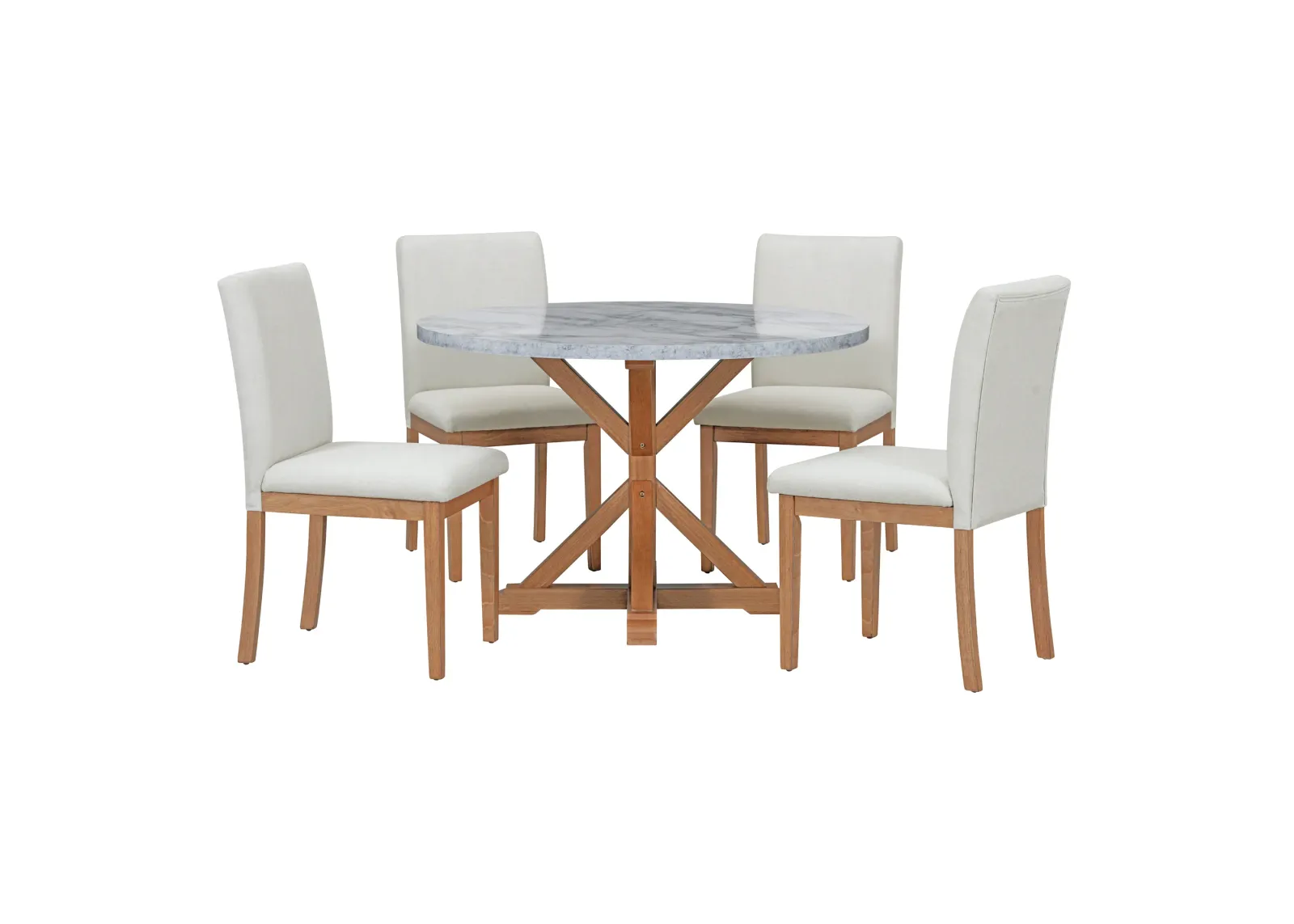 Merax 5-Piece Farmhouse Style Dining Table Set