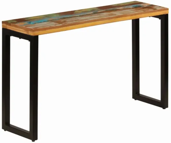 vidaXL Console Table 47.2"x13.8"x29.9" Solid Reclaimed Wood and Steel