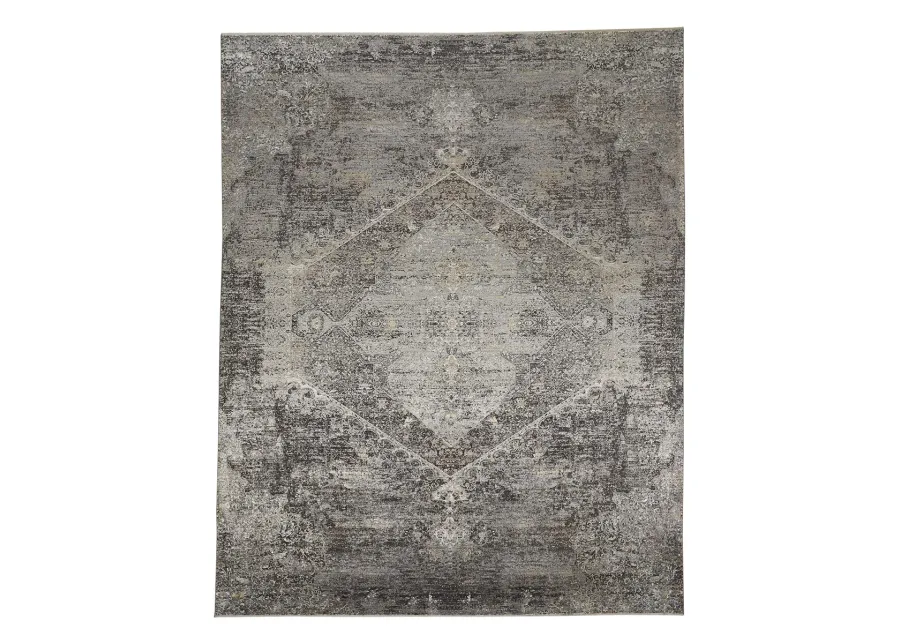 Sarrant 3963F Gray/Silver/Ivory 2'8" x 10' Rug