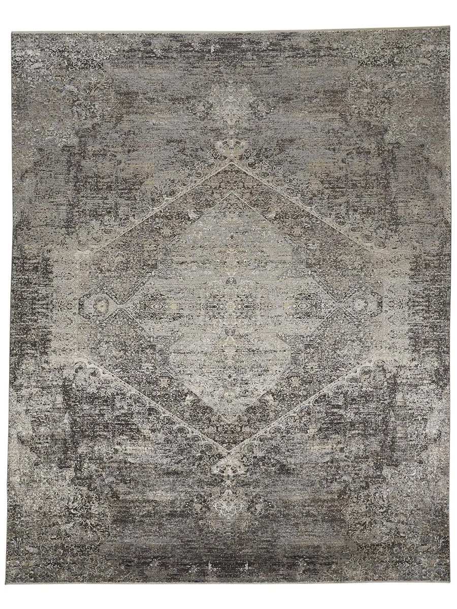 Sarrant 3963F Gray/Silver/Ivory 2'8" x 10' Rug