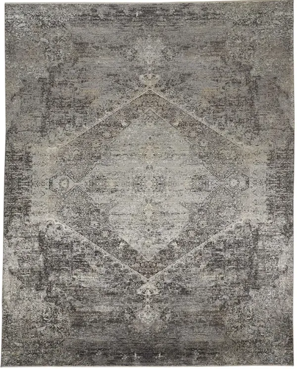 Sarrant 3963F Gray/Silver/Ivory 2'8" x 10' Rug
