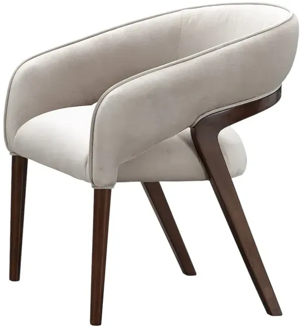 Michael Amini Houston Vanity Chair - Porcini/Walnut