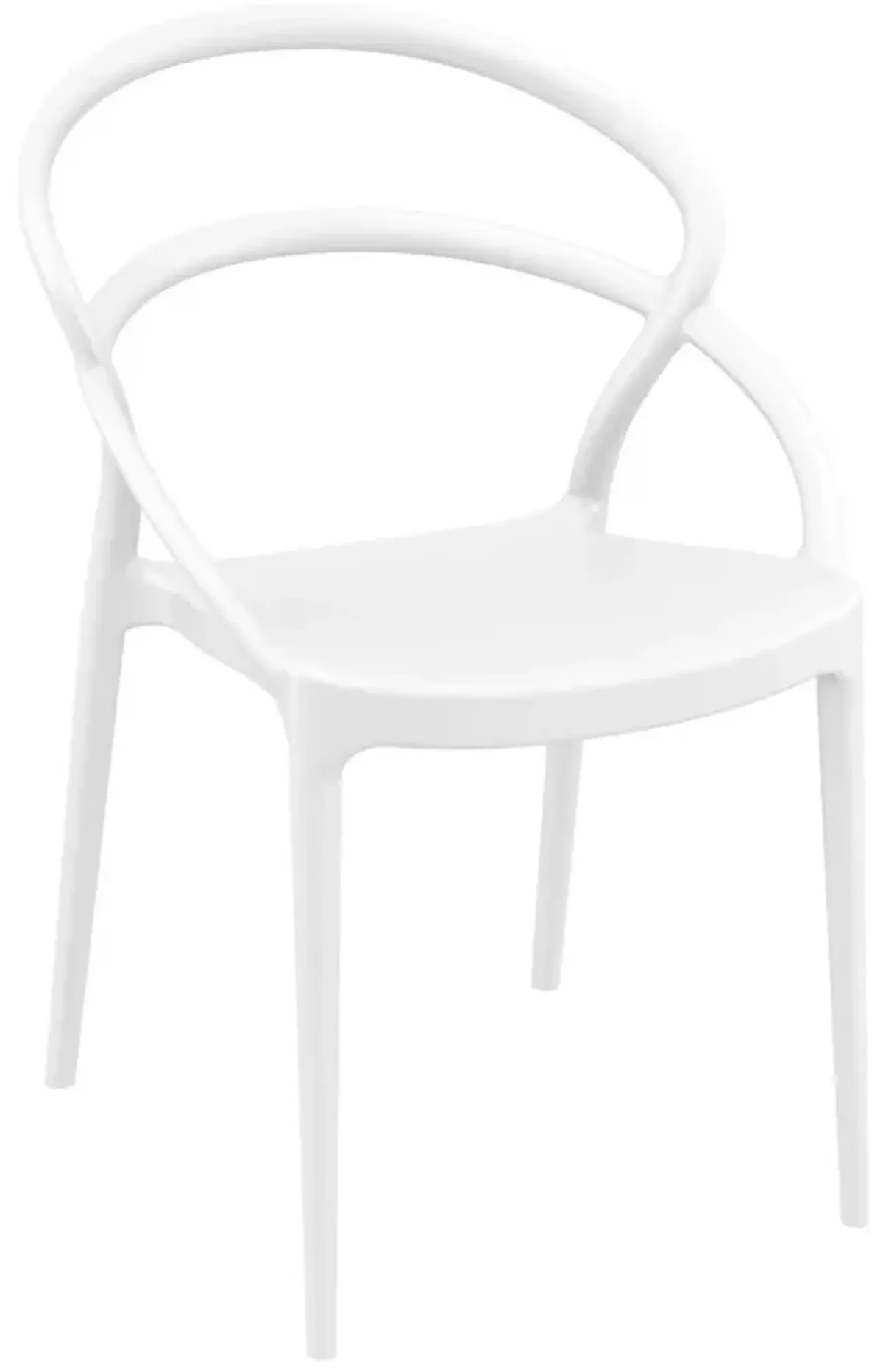 32.25" Black Outdoor Patio Round Dining Chair