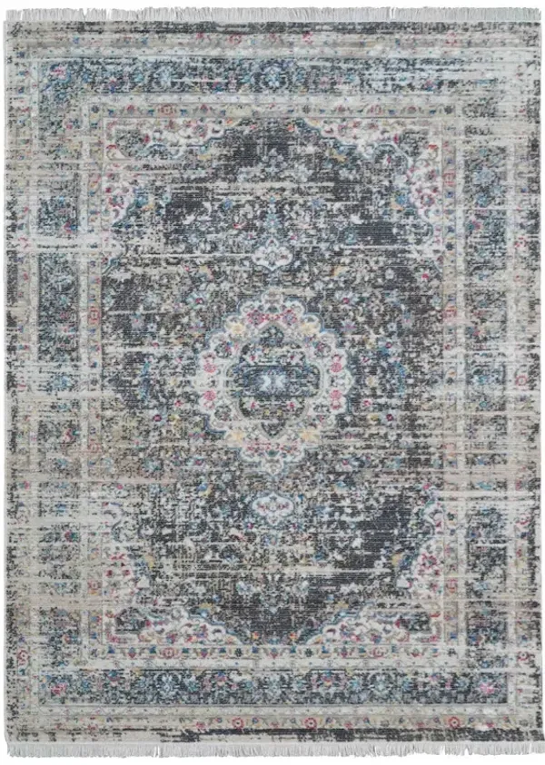 RUGSOTIC CARPETS MACHINE MADE POLYESTER AREA RUGS  - 5'x7'10'', Rectangle Shape, Multicolor Color, Classic Oriental Traditional  Design, Low Pile Machine Made Area Rugs (M00091)