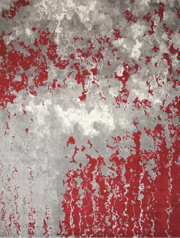 Twilight TWI21 Gray/Red 5'6" x 8' Rug