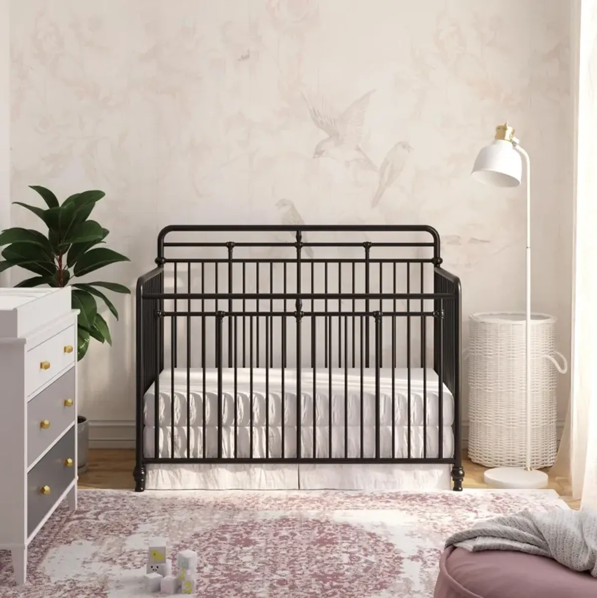 Little Seeds Monarch Hill Hawken Metal 3 in 1 Convertible Crib