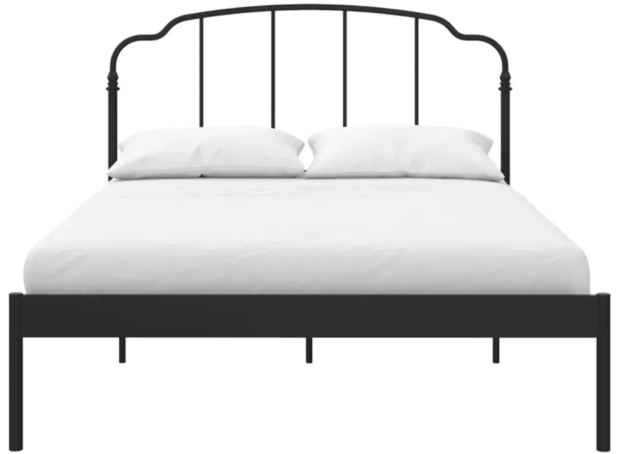 Camie Metal Bed, Queen, Black