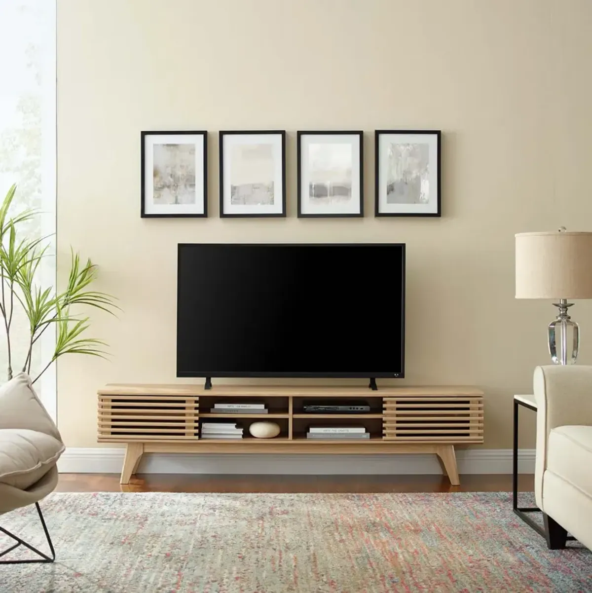 Render 70" Entertainment Center TV Stand-Benzara