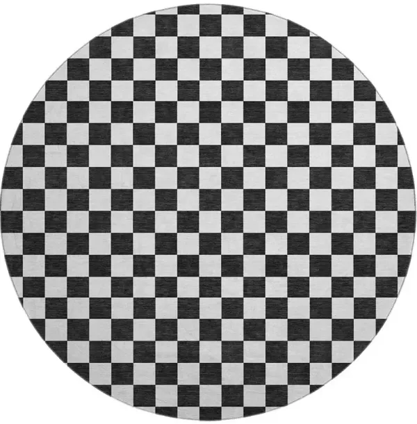 The Reserve TR7 Black 8' Round Rug