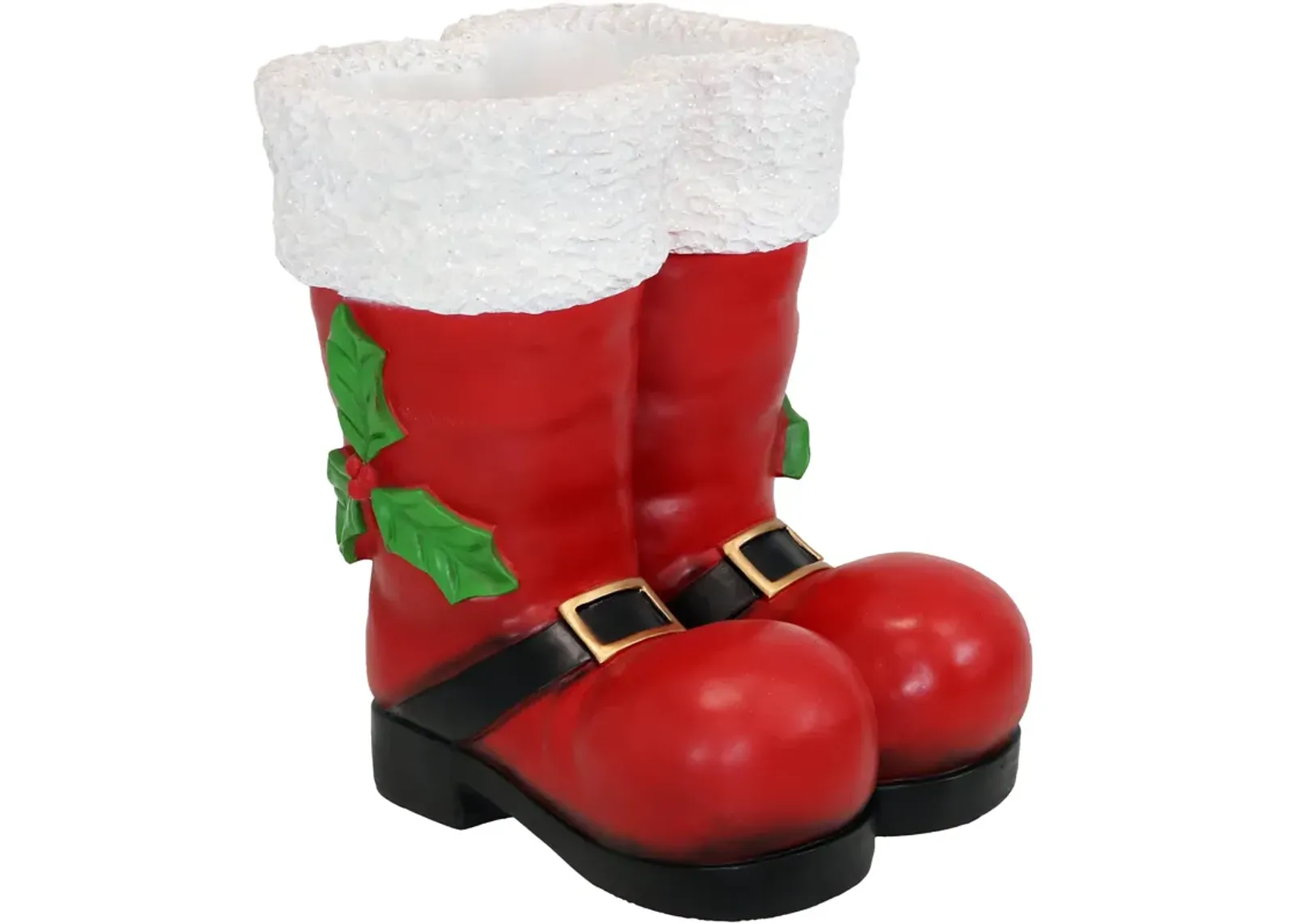 Sunnydaze Santa Boots Indoor and Outdoor Christmas Statue - 13 in