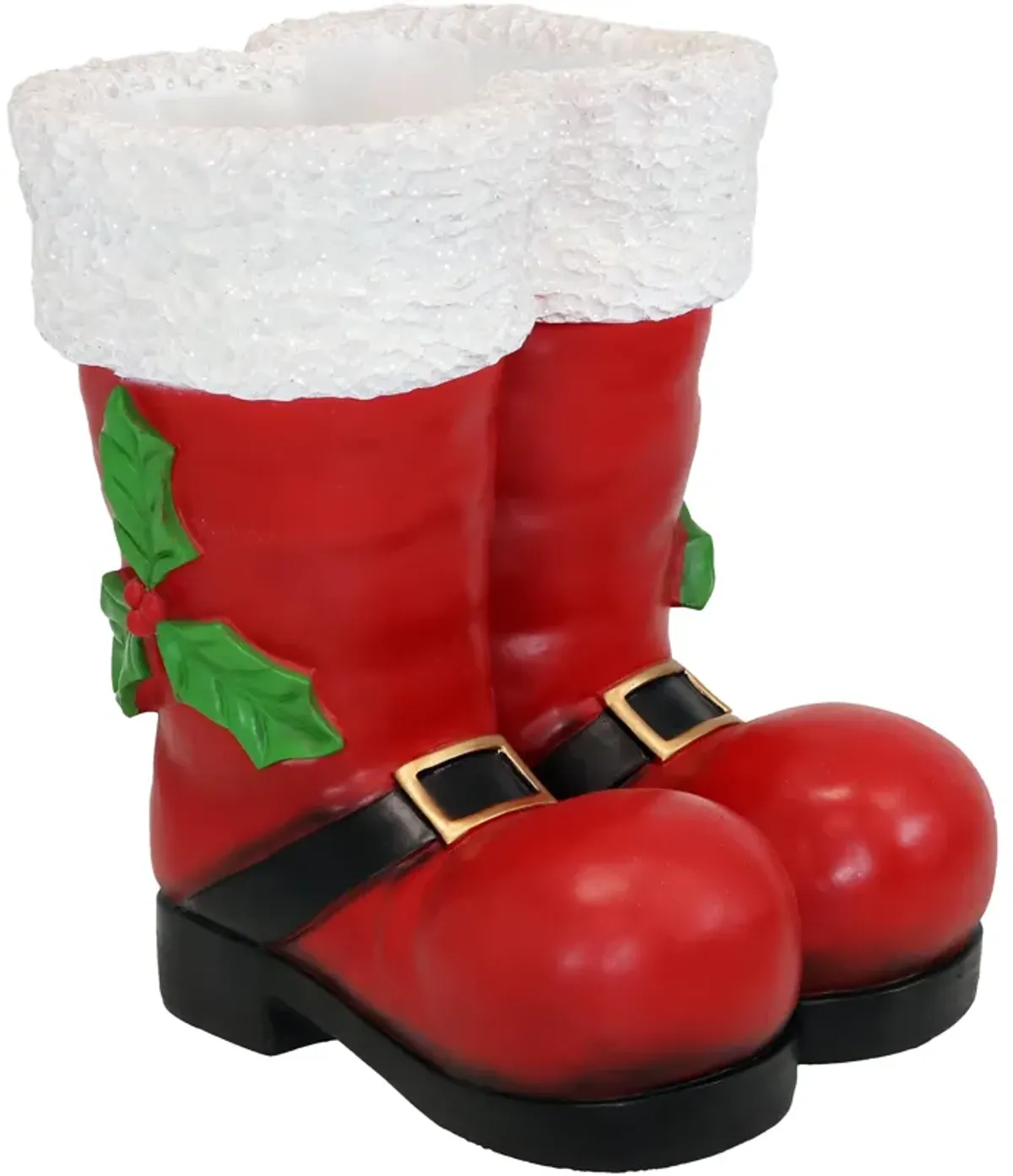 Sunnydaze Santa Boots Indoor and Outdoor Christmas Statue - 13 in