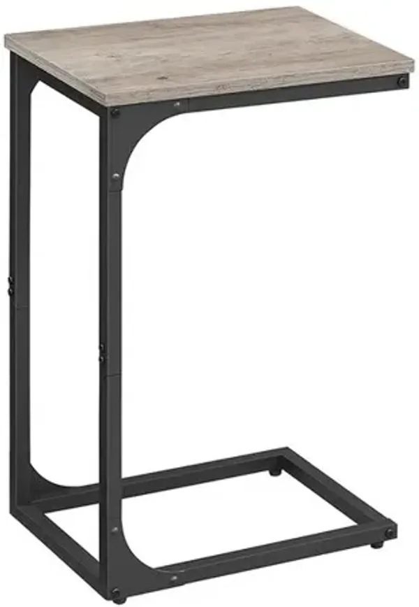 C-Shaped End Table Contemporary Design with Sleek and Versatile Functionality