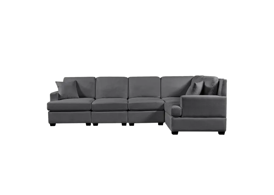 Merax Sectional Modular Sofa with 2 Tossing Cushions