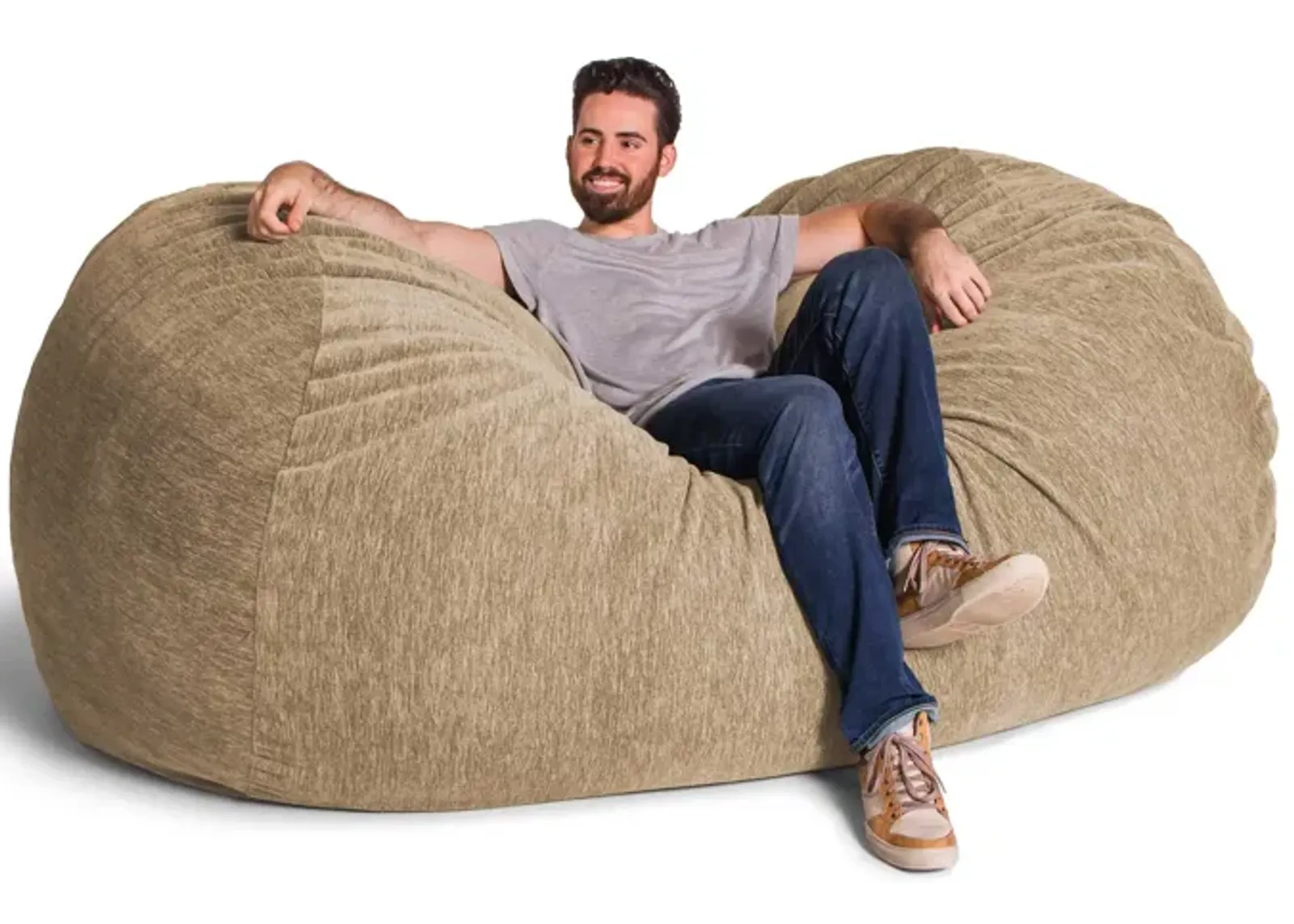 Jaxx 7 Foot Giant Bean Bag Sofa - Premium Chenille