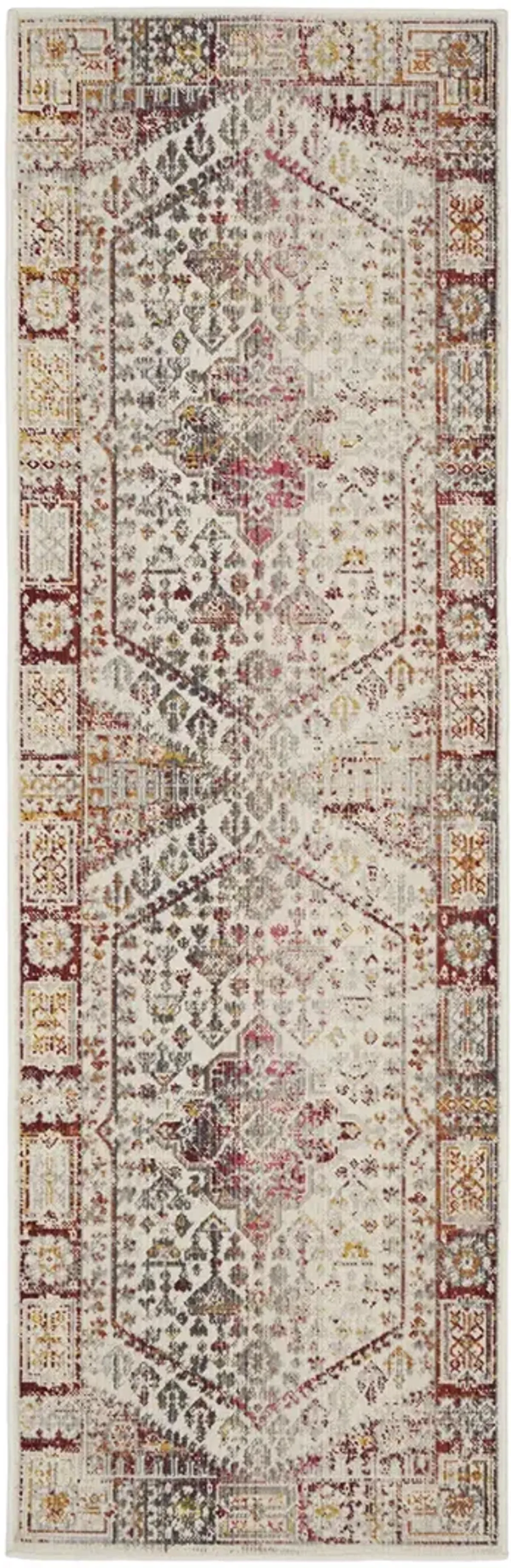 Vintage Kashan VKA08 Ivory/Red 2' x 6' Rug