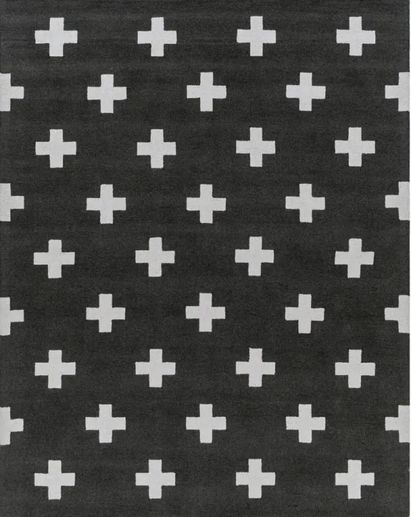 Hilda HDA-2391 2'3' x 10' Black Rug