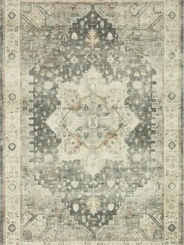 Rosette ROS09 Slate/Ivory 5' x 7'6" Rug
