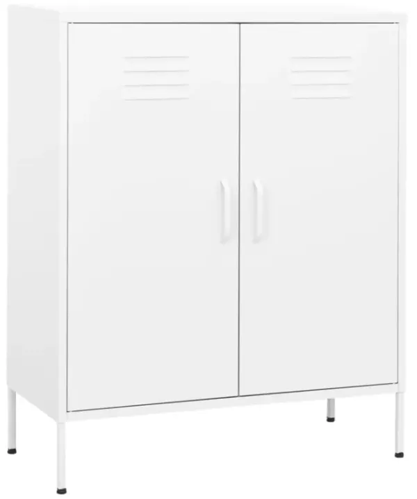 vidaXL Storage Cabinet White 31.5"x13.8"x40" Steel