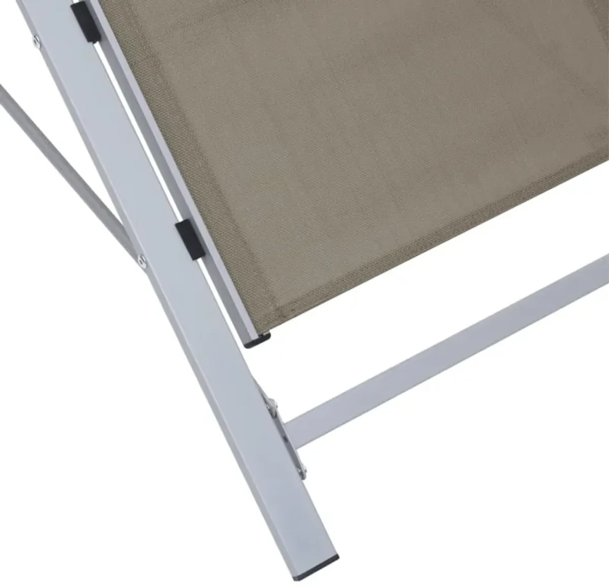 vidaXL Patio Sunlounger with Powder-Coated Aluminum Frame and Weather-Resistant Textilene, Comfortable and Durable, Taupe