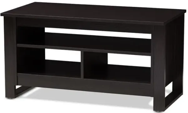 Baxton Studio Nerissa Modern and Contemporary Wenge Brown Finished Coffee Table