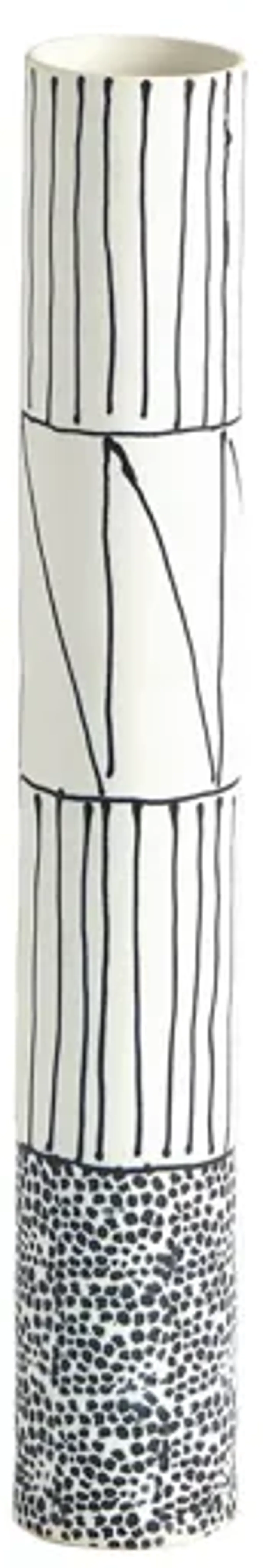 Tribal Stick Vase-White Small