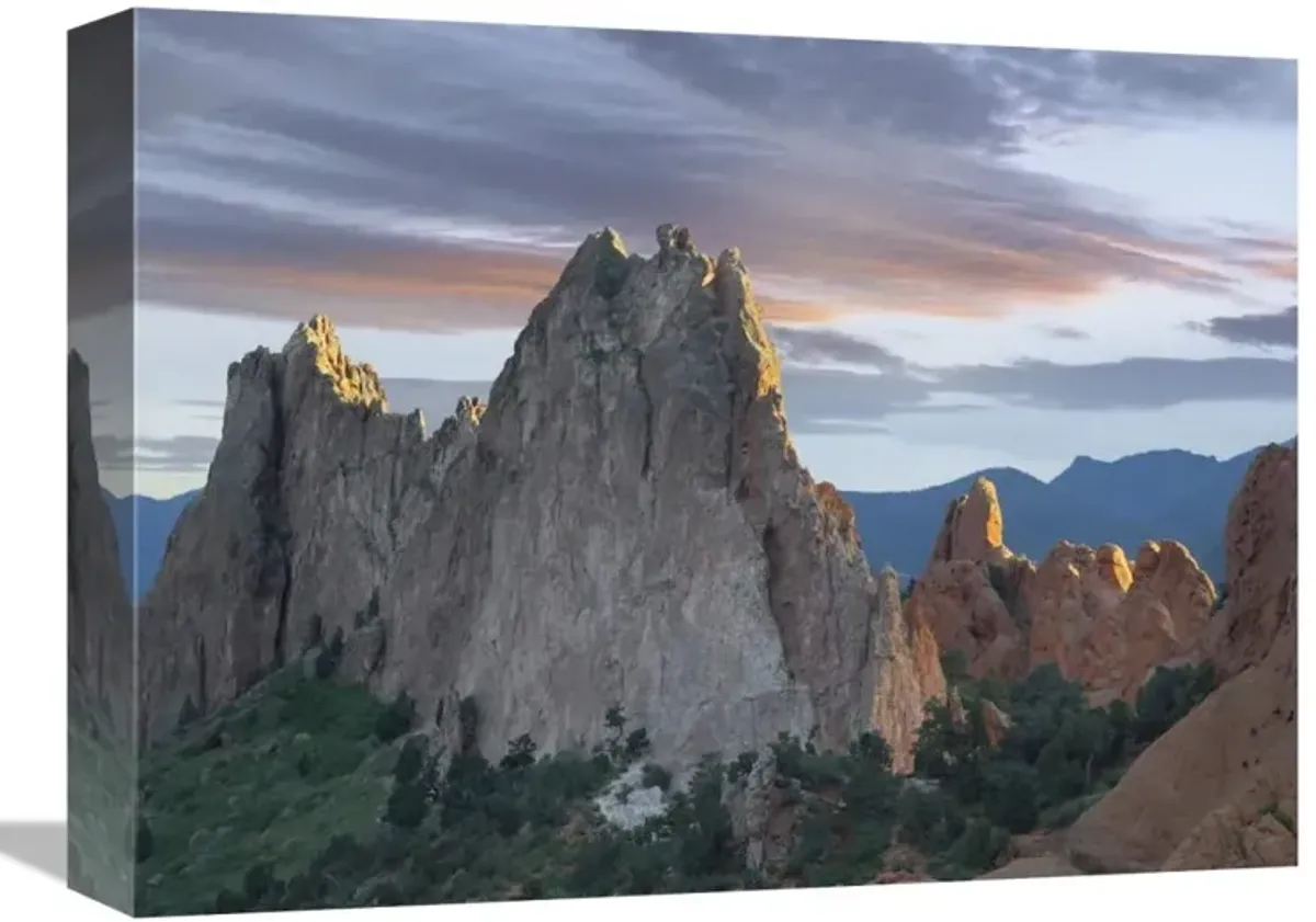Gray Rock and South Gateway Rock, Garden of the Gods,  Colorado-Canvas Art-16x12