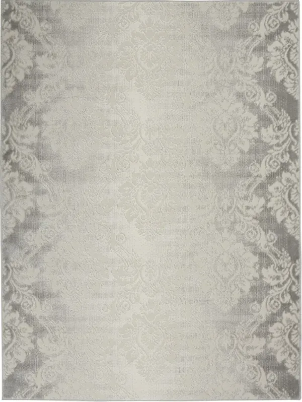 Elation ETN03 Ivory/Gray 4' x 6' Rug
