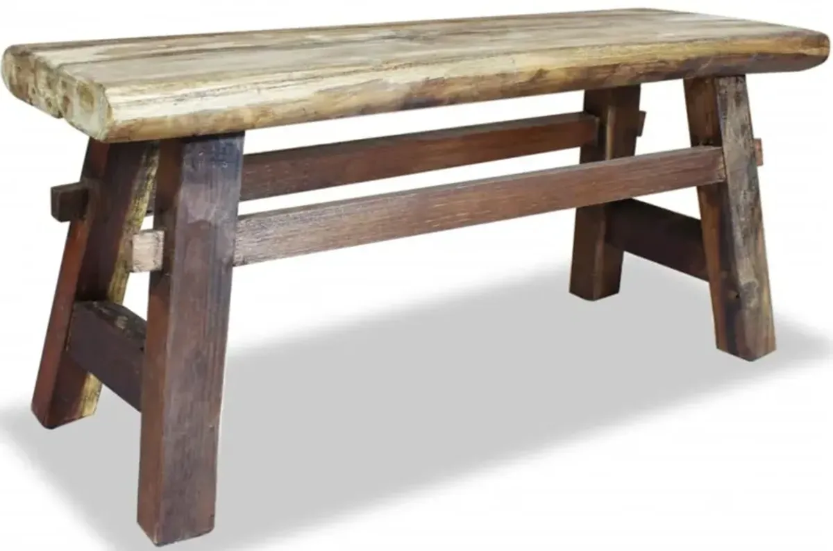 vidaXL Bench Solid Reclaimed Wood 39.4"x11"x16.9"