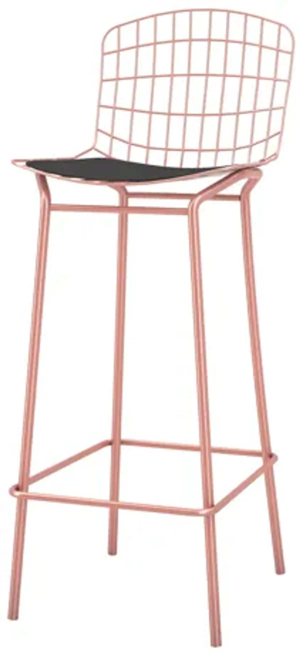 Madeline Pink and Black Bar Stools (Set of 3)
