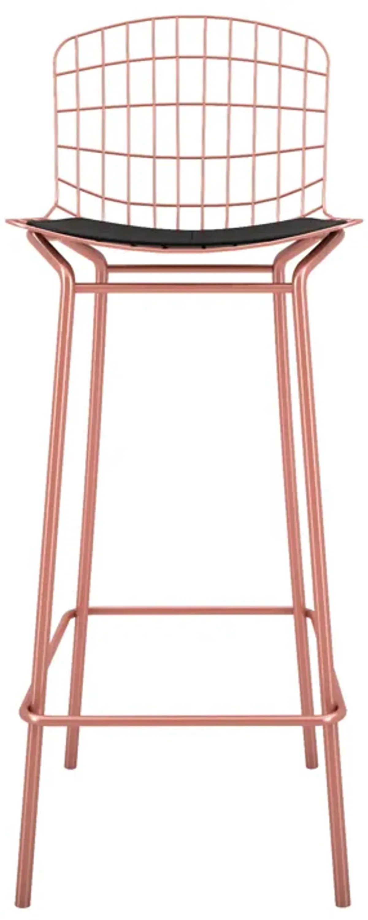 Madeline Pink and Black Bar Stools (Set of 3)