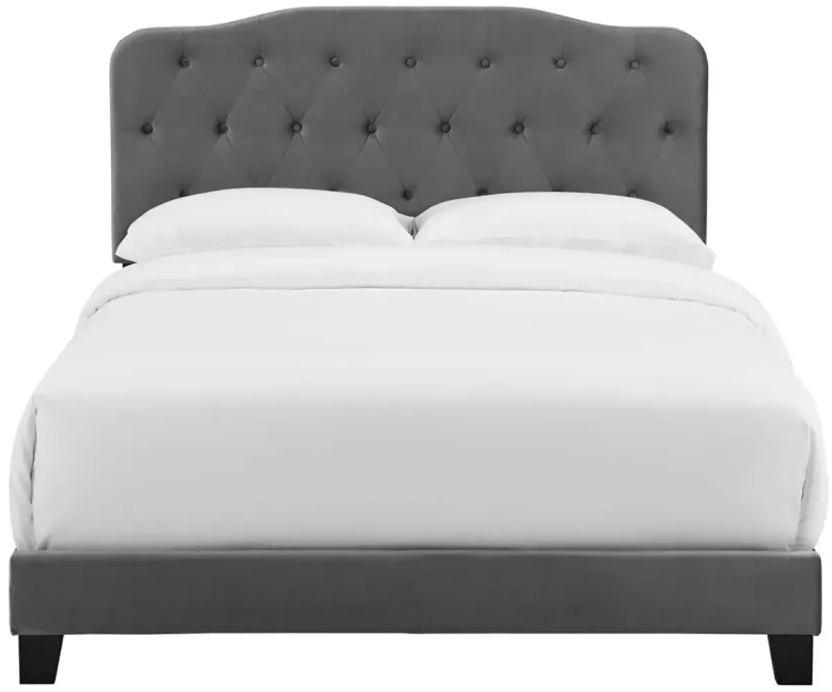 Modway - Amelia King Performance Velvet Bed Gray