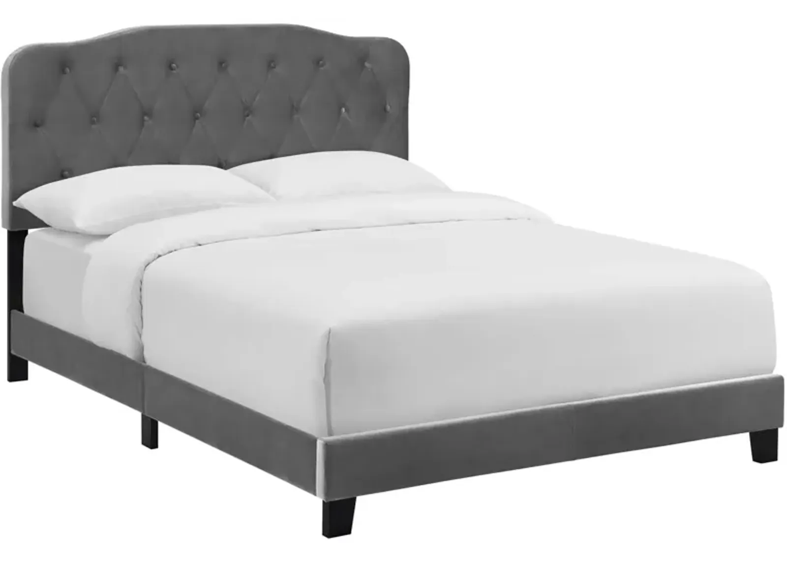 Modway - Amelia King Performance Velvet Bed Gray