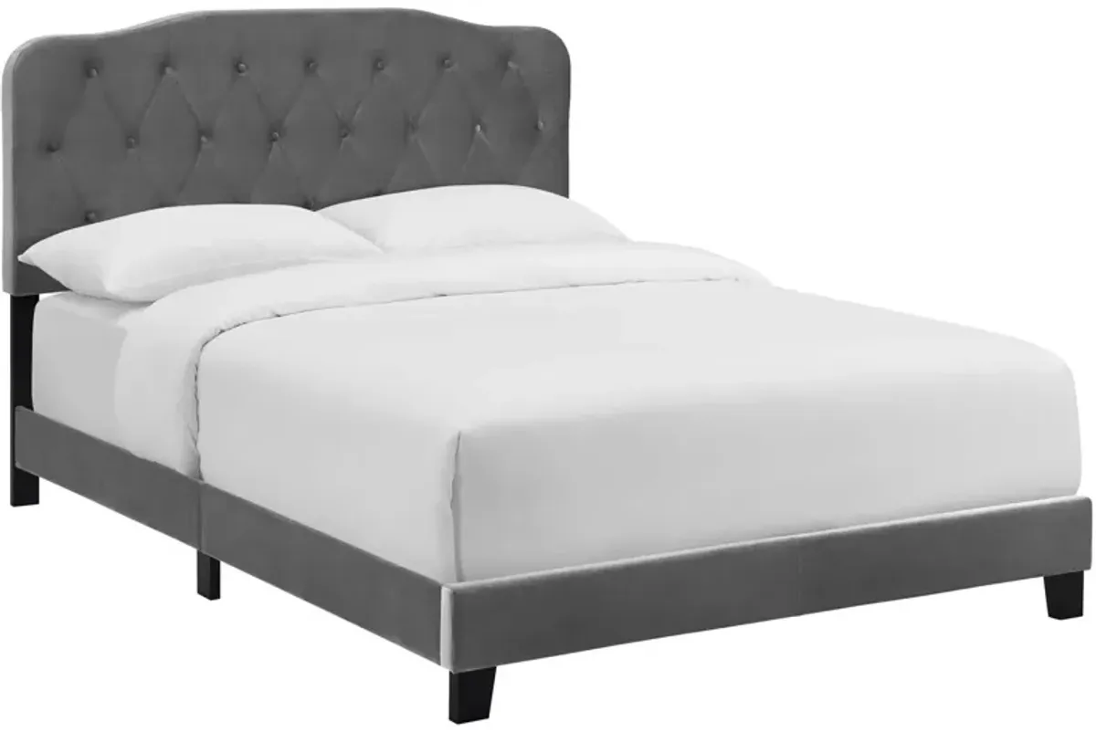 Modway - Amelia King Performance Velvet Bed Gray