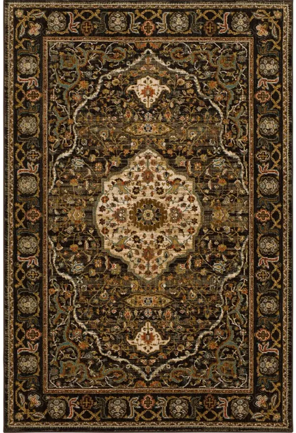 Spice Market Petra Charcoal 8' ROUND Rug