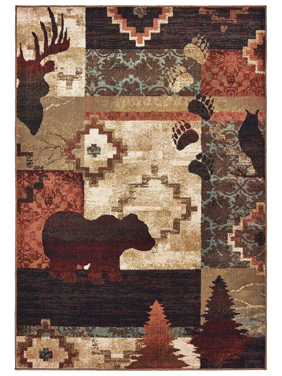 Woodlands 6'7" x 9'2" Brown Rug