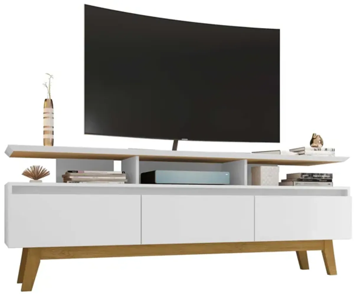 Yonkers White Large TV Stand