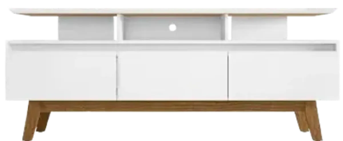 Yonkers White Large TV Stand