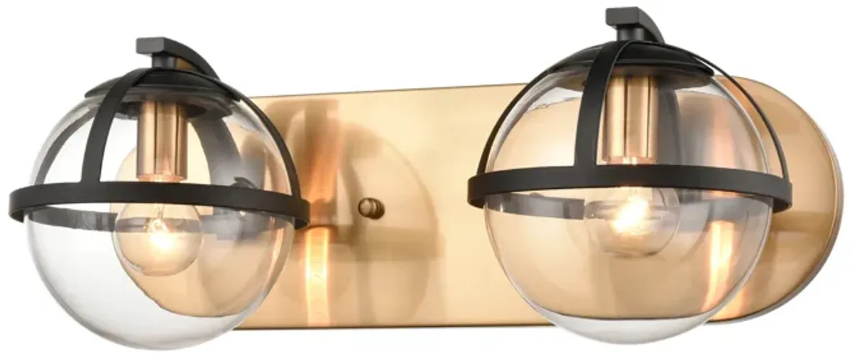 Davenay 16'' Wide 2-Light Brass Vanity Light