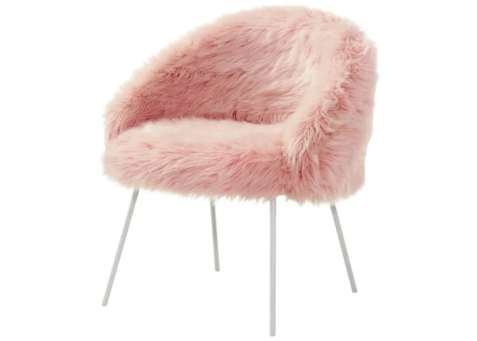 Inspired Home Fred Faux Fur Accent Chair