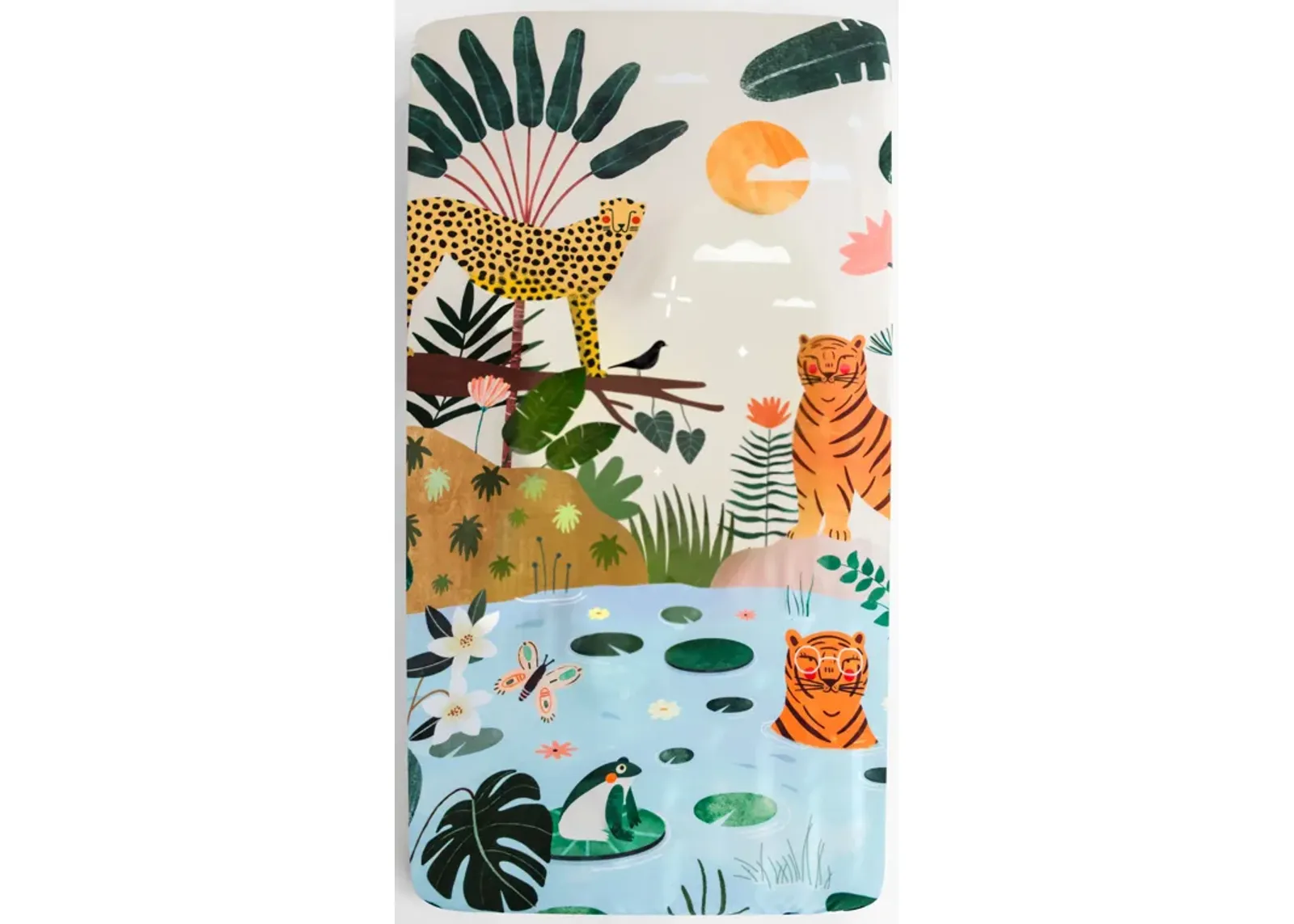 In the Jungle 100% Cotton Fitted Crib Sheet