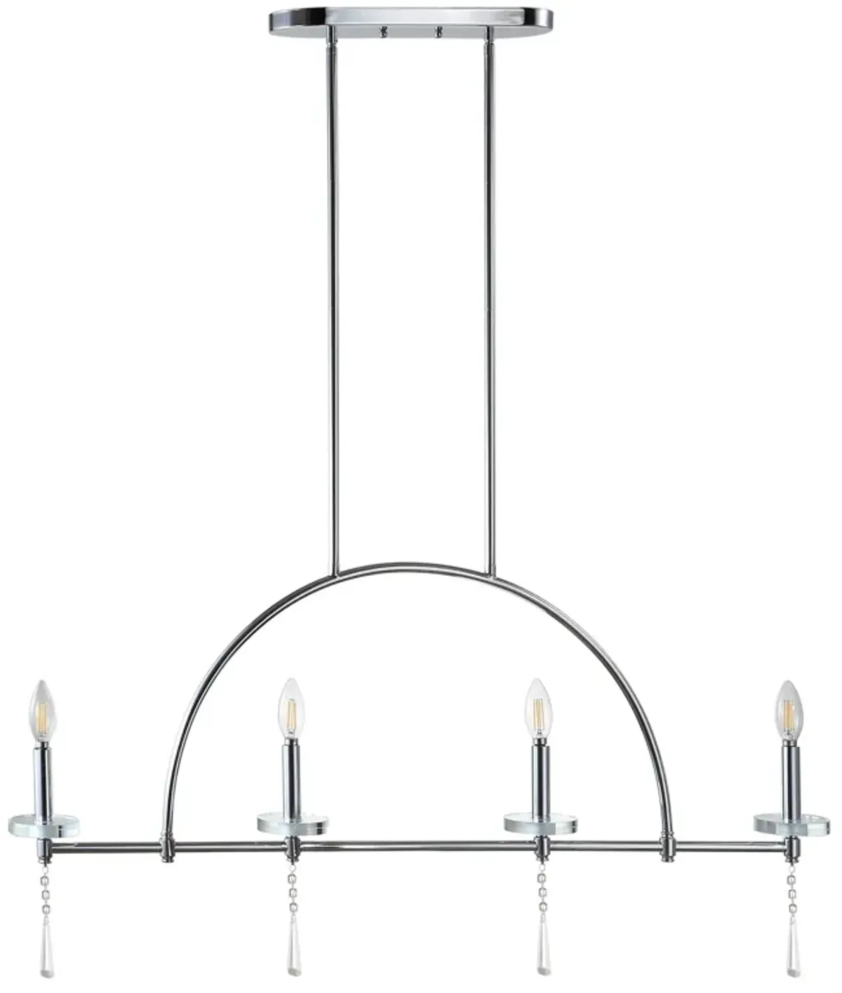 Doris 4-light Linear Metal/Crystal LED Pendant