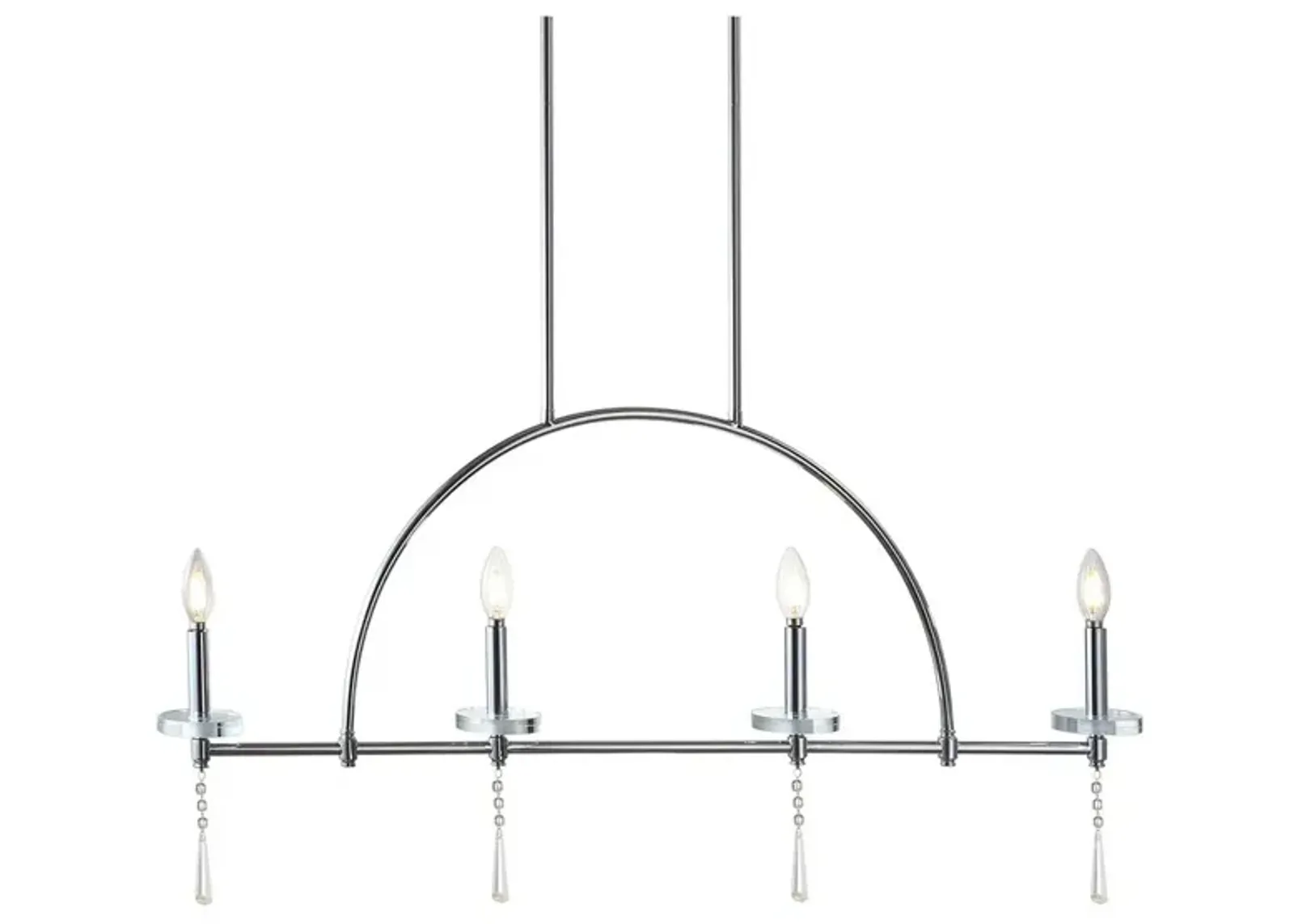 Doris 4-light Linear Metal/Crystal LED Pendant