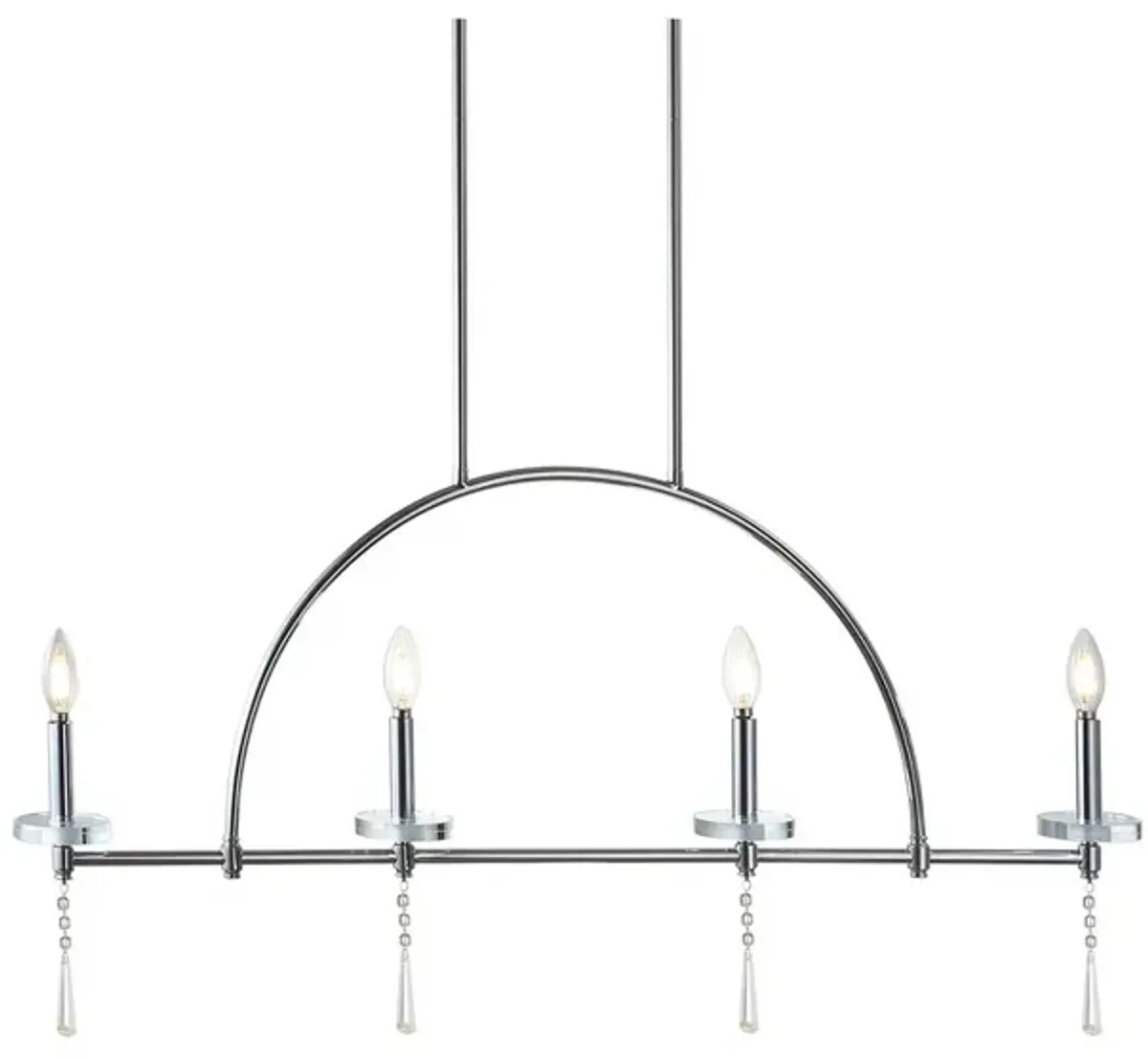 Doris 4-light Linear Metal/Crystal LED Pendant