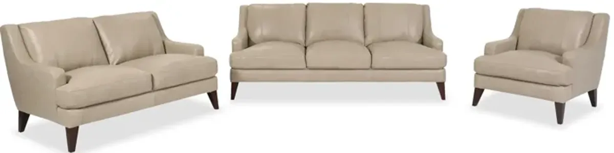 Manhattan Three-Piece Sofa Set in Pebble