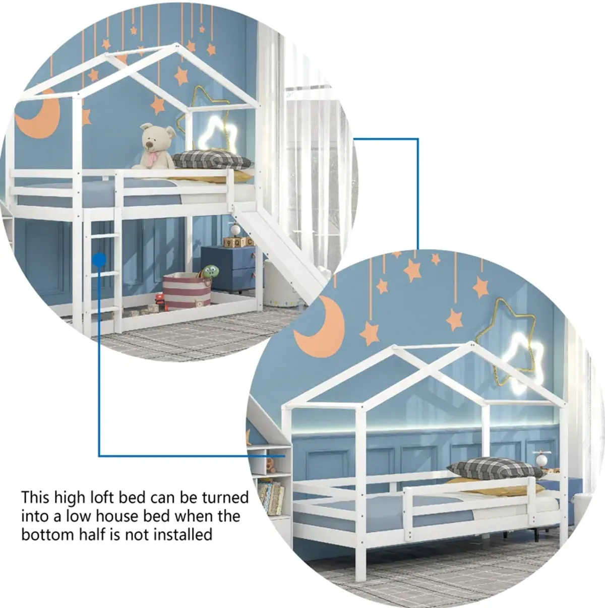 Merax Bunk Bed with Slide and Ladder