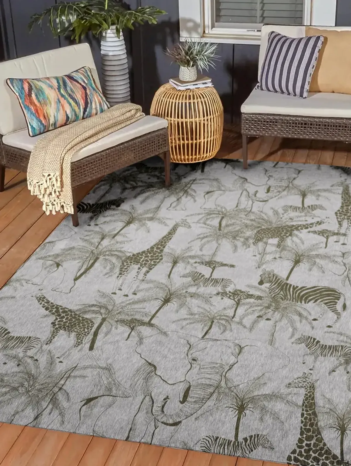 Tropics TC7 Grey 9' x 12' Rug