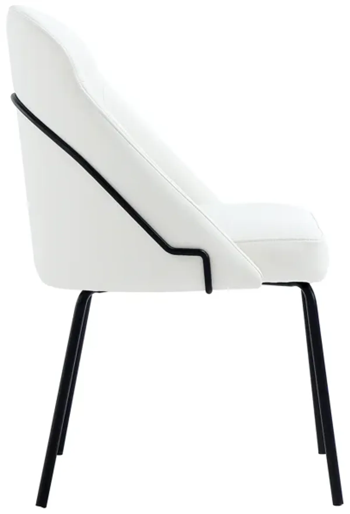Gracie Dining Chairs in White and Black (Set of 4)