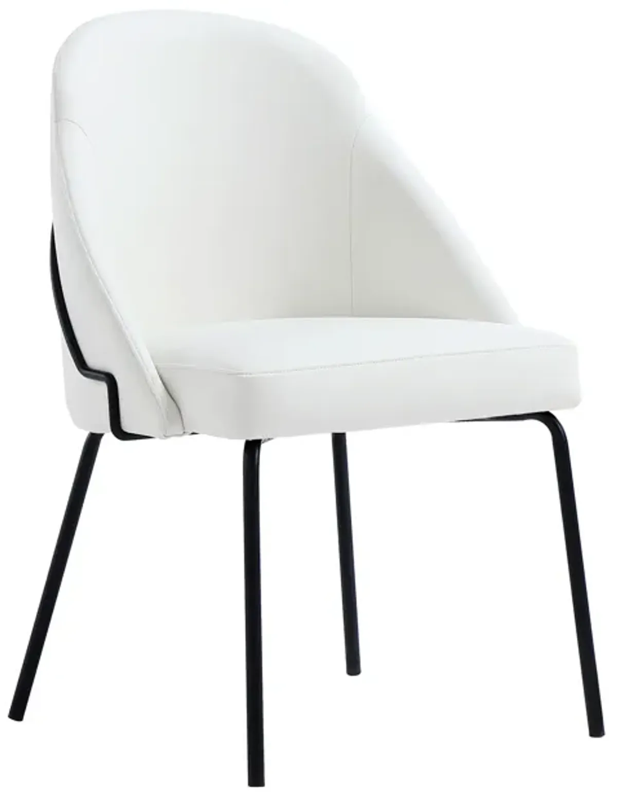Gracie Dining Chairs in White and Black (Set of 4)