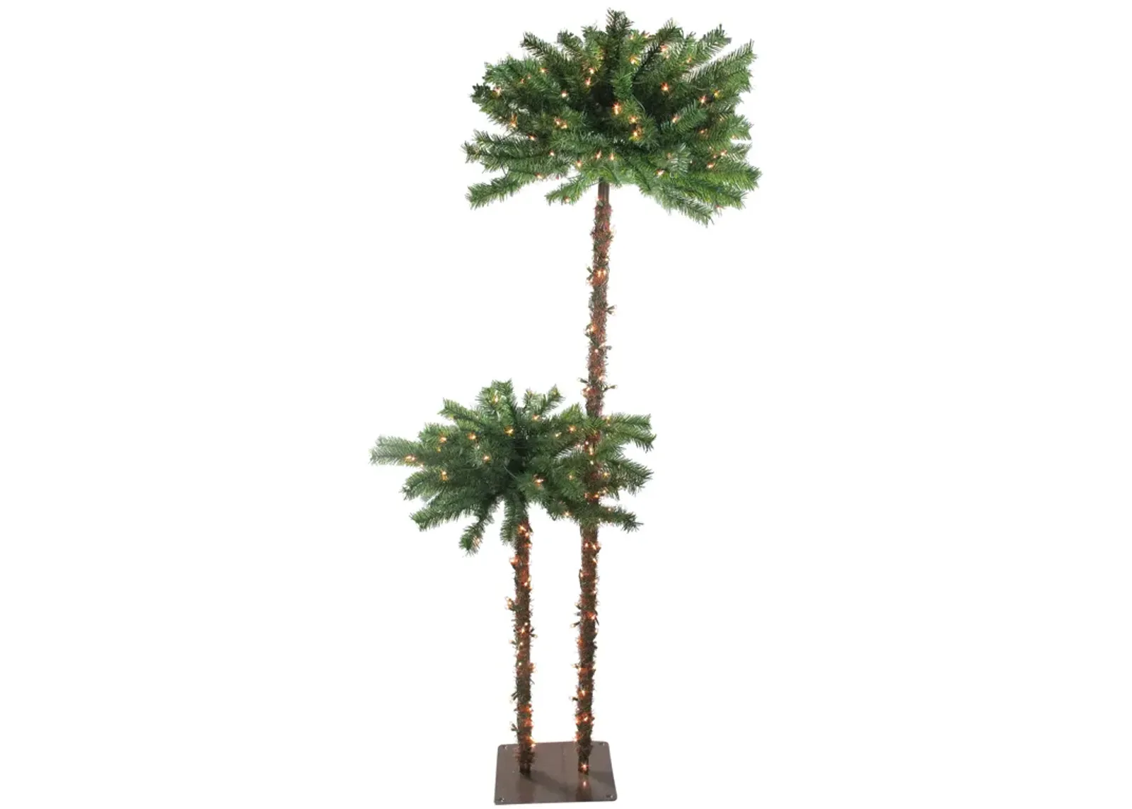 6' Pre-Lit Tropical Palm Tree Artificial Christmas Tree - Clear Lights