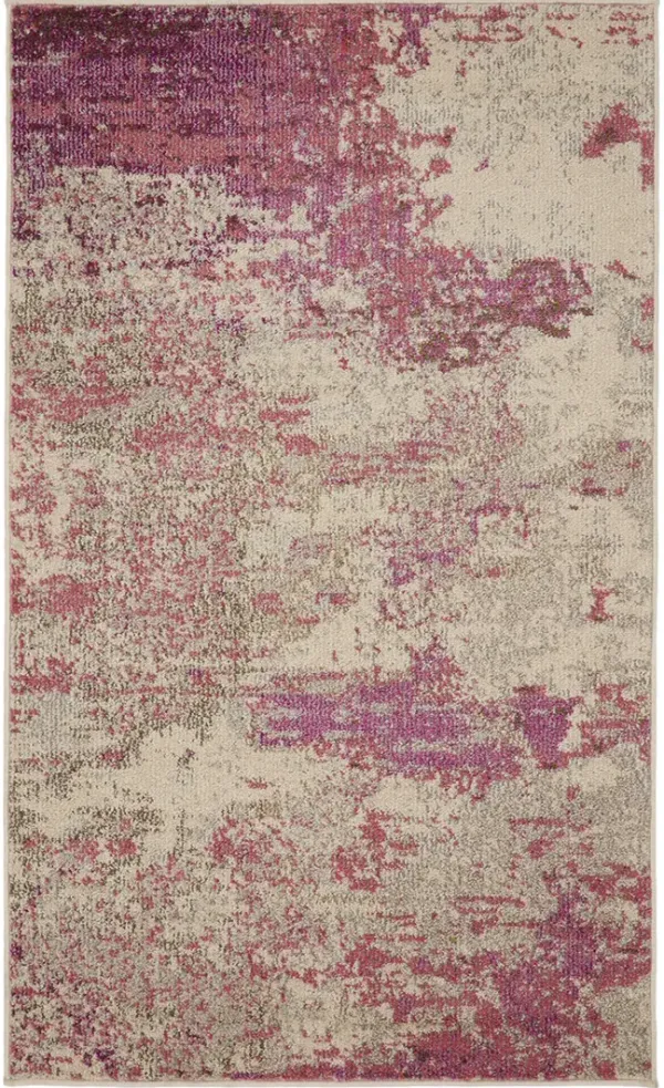 Celestial CES02 Ivory/Pink 3' x 5' Rug